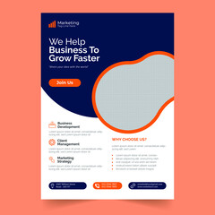 Business Flyer Template, Promote Your Business For marketing, business proposal, promotion, advertise, publication.