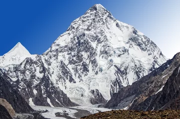 Crédence de cuisine en verre imprimé Gasherbrum K2 le deuxième plus haut sommet de la terre