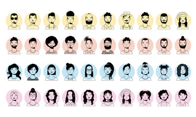 group of diversity people characters