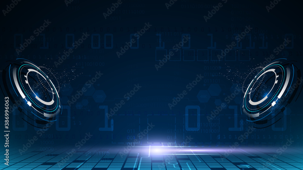 Poster abstract sci fi hi tech template layout background eps 10 vector
