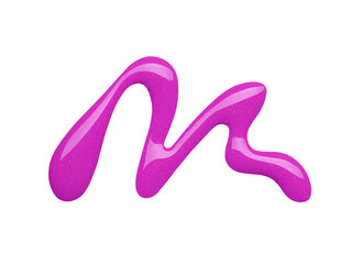 Blot of purple nail polish isolated on white