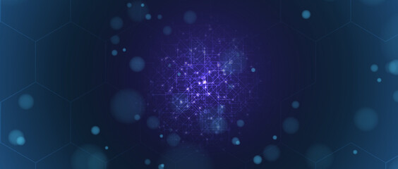 Obraz premium Abstract circuit board futuristic technology processing background