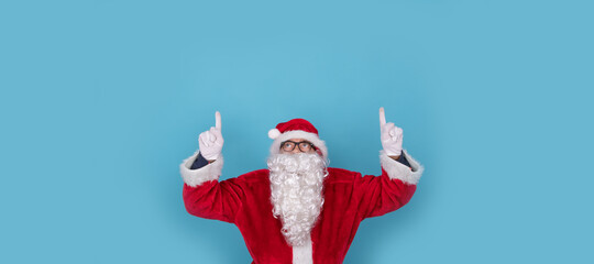 santa claus isolated on background pointing