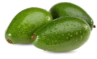 fresh avocado isolated on white background. full depth of field. clipping path