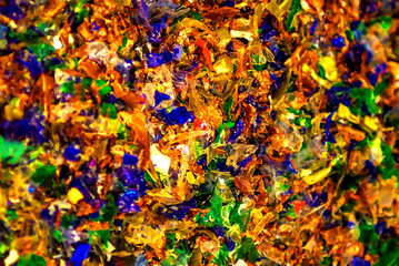 plastic multi-colored garbage background