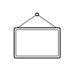label hanging information line style icon