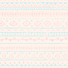 Cute seamless striped pattern. Ethnic and tribal motives. Bohemian print for textiles. Grunge texture.