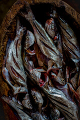 Venta de peces en mercado de Guapi Cauca. Colombia. Pacifico