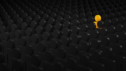Obraz premium different people. Leadership.3d render
