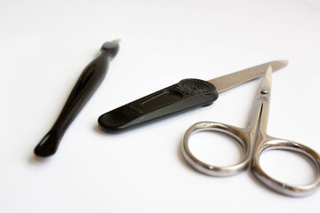 scissors on white background