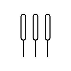 acupuncture needles line style icon