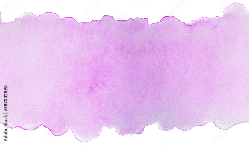 Poster magenta watercolor stripe with paper texture for text and design