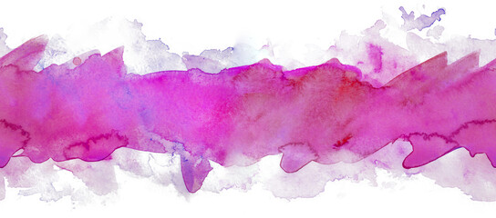 magenta watercolor stripe with paper texture for text and design