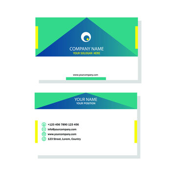 abstract design business card template free vector