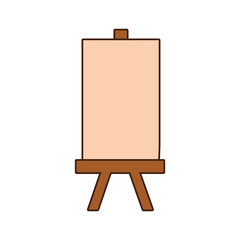 blank canvas in wooden isolated icon