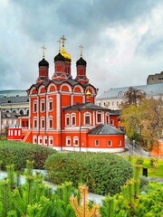 Russia Moscow autumn Zaryadye Park Znamensky Cathedral