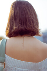 Naklejka premium back of the woman