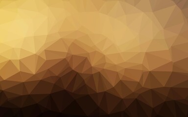 Dark Yellow, Orange vector blurry triangle template.