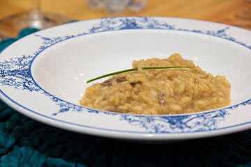 Risotto of funghi porcini - Traditional recipe from Italy