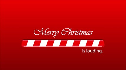 Christmas loading bar, art video illustration.