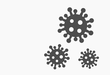 Coronavirus COVID symbols background.