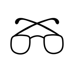 eyeglasses optical accessories isolated icon
