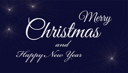 Merry Christmas Lettering Design. Vector illustration. EPS 10