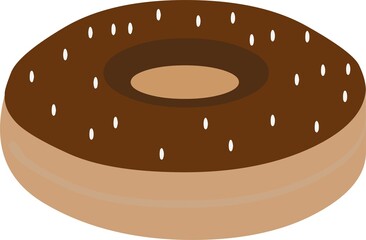 Vector illustration of emoticon of a donut