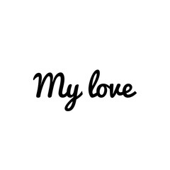 Love Word Quote Lettering Illustration