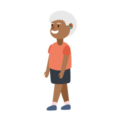 old afro woman person avatar character