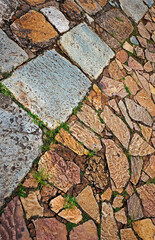 Typical paving stones in Tiradentes, Minas Gerais, Brazil