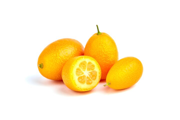 kumquats isolated on white background