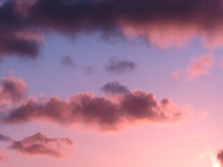 Dawn glow and last dark clouds