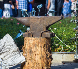 blacksmith tools and fixtures for hand forged metal