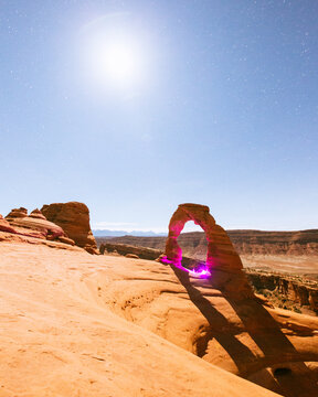 Purple Moonlight Delicate Arch