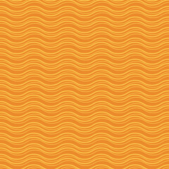 seamless pattern of simple and clean wavy yellow lines on orange background, can use for fabric textile, fashion printing, wrapping paper, wall paper and background design, editable and resizable.