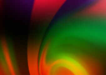 Dark Multicolor, Rainbow vector abstract blurred background.