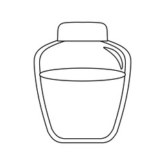 honey in jar isolated icon