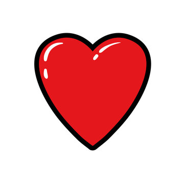 heart love pop art style icon