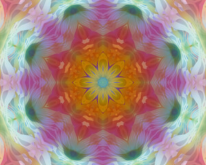 Colorful meditation mandala - 387020235