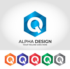 Q Alphabet Creative Modern Logo Design Concept
