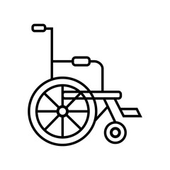 Fototapeta na wymiar wheelchair disabled person line style icon