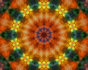 Colorful meditation mandala - 387020439