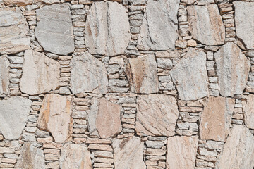 stone wall with unusual masonry