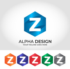 Z Alphabet Creative Modern Logo Design Concept
