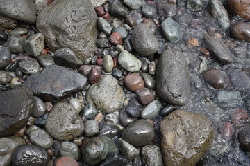 small pebbles on the beach
