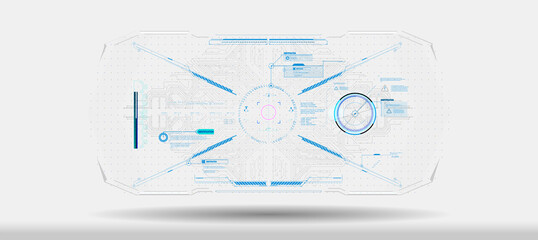 Fototapeta premium Callouts titles. Callout bar labels, information call box bars and modern digital info. Tech digital info boxes hud templates. Futuristic set advertising communication. Vector illustration