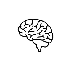 Brain icon flat vector illustration