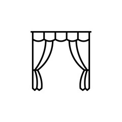 Curtain icon flat vector illustration