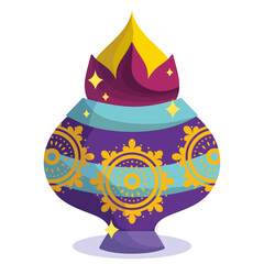 Obraz premium happy diwali festival, decorative ornament mandala ethnicity detailed